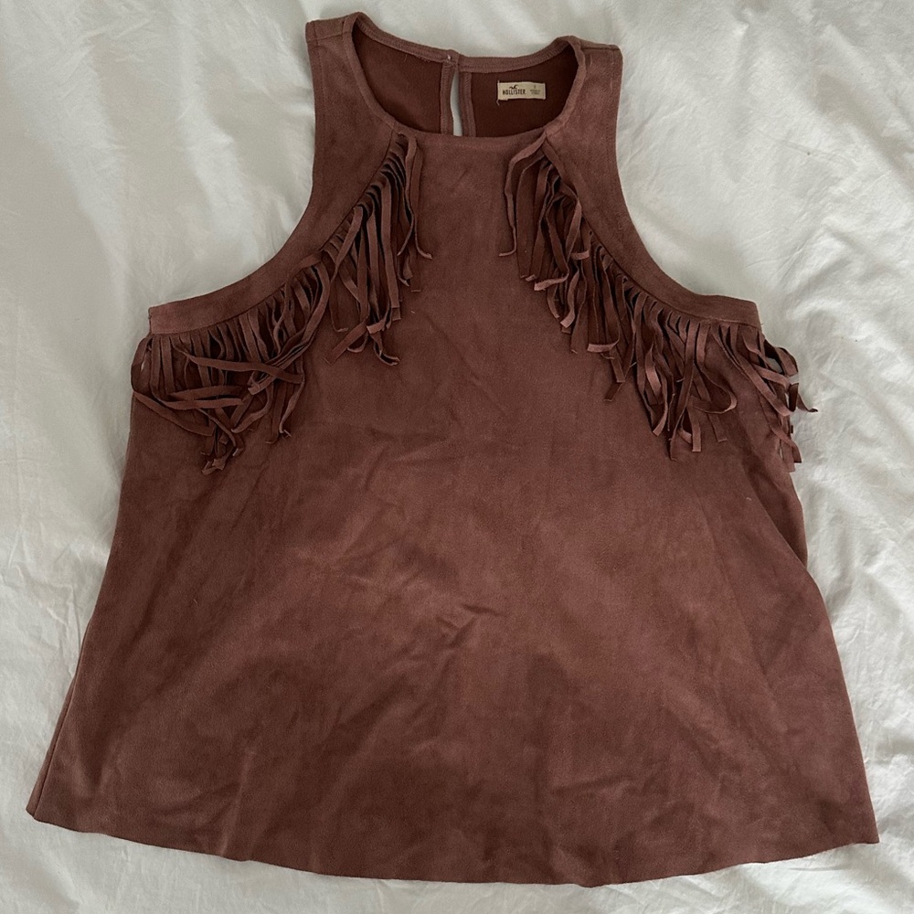 Pink Fringe Tank Top